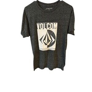 Volcom T Shirt Adult Size Small Heathered Dark Gray Graphic Tee Skater Surfer